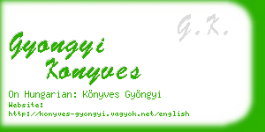 gyongyi konyves business card